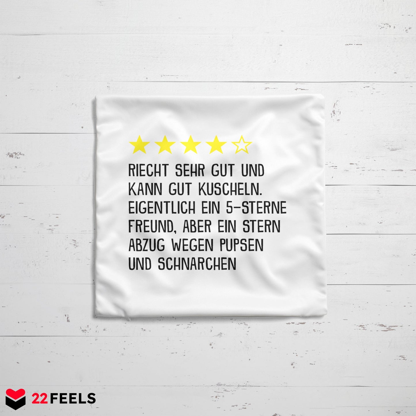 22Feels® Freund Geschenk zum Jahrestag, Valentinstag etc. - Kissen mit Spruch (Weiss 40x40cm)-Kissen Weiss 40x40-22Feels