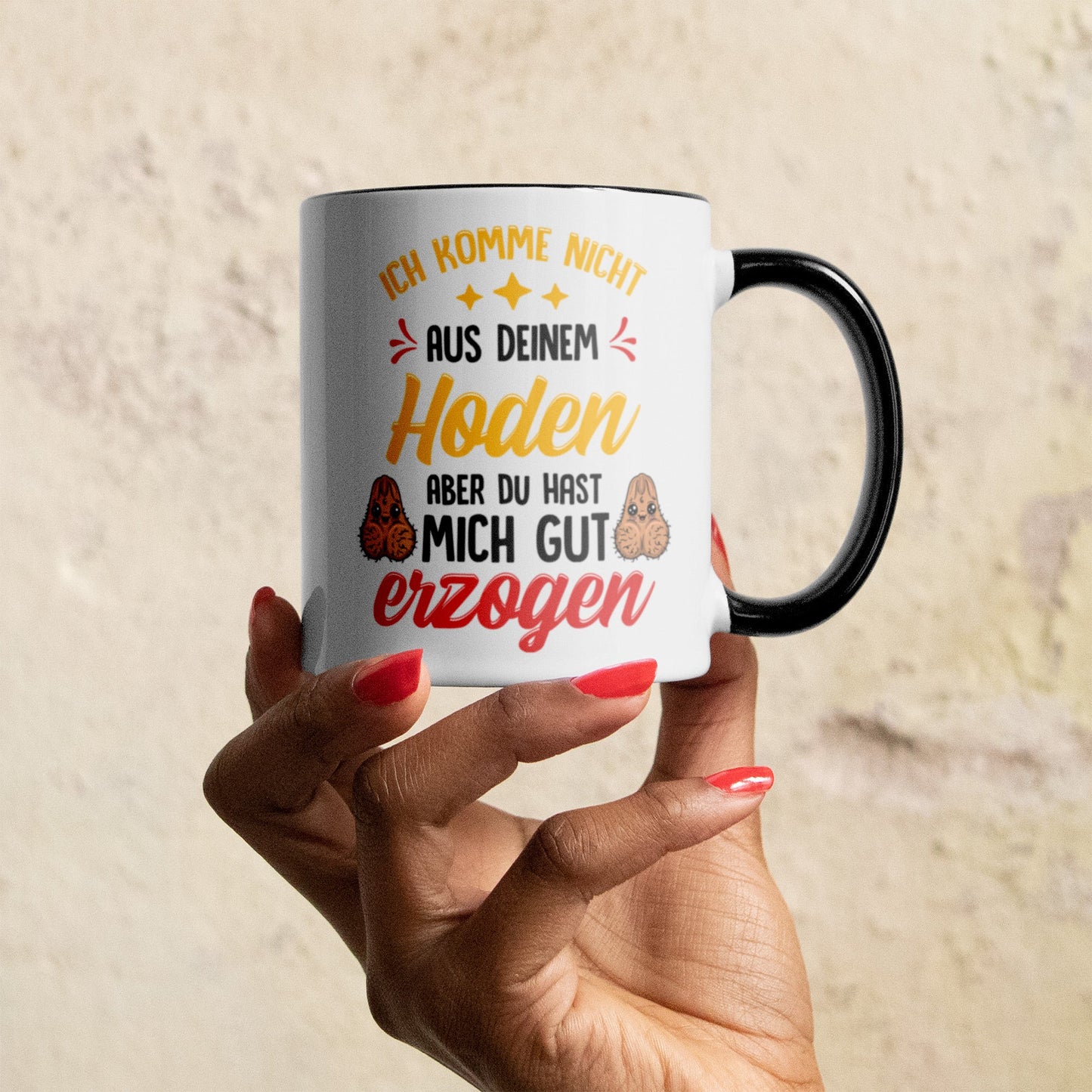 22Feels® Stiefvater Geschenk - Tasse mit Spruch (Weiss-Schwarz, 320ml)-TwoTone Tasse Weiss-Schwarz 320ml-22Feels