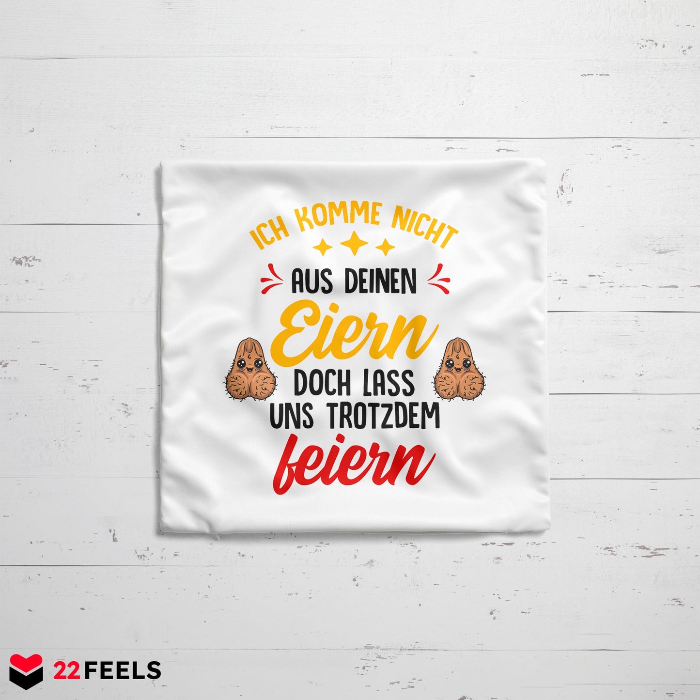 22Feels® Stiefvater Geschenk - Kissen mit Spruch (Weiss 40x40cm)-Kissen Weiss 40x40-22Feels