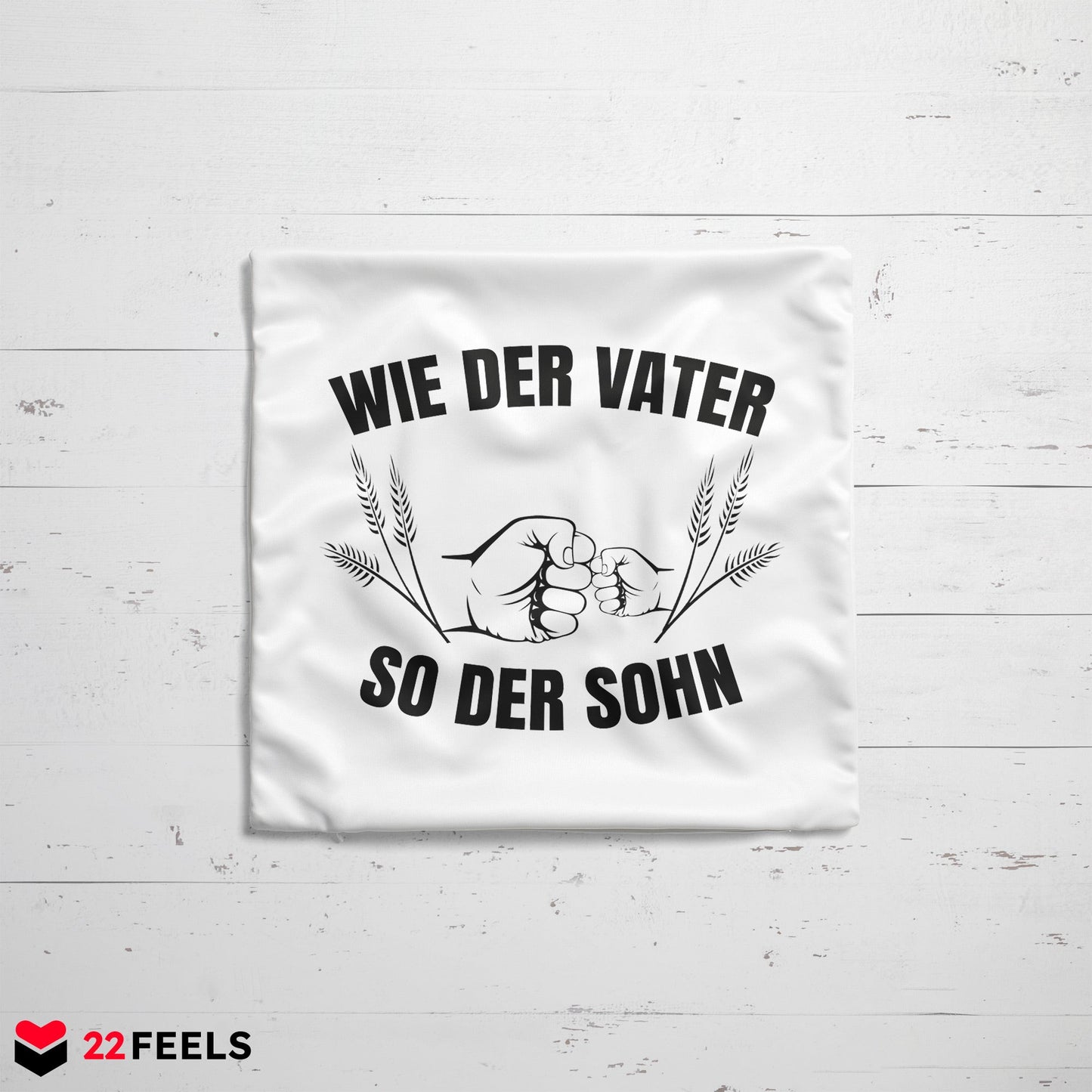 22Feels® Sohn Geschenk - Kissen mit Spruch (Weiss 40x40cm)-Kissen Weiss 40x40-22Feels