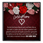 22Feels® Mama Geschenk Muttertag Geburtstag Frauen Schmuck mit Karte Herz Halskette Echt Silber Weihnachten Idee von Tochter oder Sohn-Schmuck mit Botschaftskarte - Herz21-22Feels