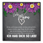 22Feels® Mama Geschenk Muttertag Geburtstag Frauen Herz Halskette mit Karte Echt Silber Schmuck Weihnachten Idee von Tochter oder Sohn-Schmuck mit Botschaftskarte - Herz21-22Feels