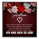 22Feels® Mama Geschenk Muttertag Geburtstag Frauen Herz Halskette mit Karte Echt Silber Schmuck Weihnachten Idee von Tochter oder Sohn-Schmuck mit Botschaftskarte - Herz21-22Feels