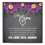 22Feels® Mama Geschenk Muttertag Geburtstag Frauen Schmuck mit Karte Herz Halskette Echt Silber Weihnachten Idee von Tochter oder Sohn-Schmuck mit Botschaftskarte - Herz21-22Feels