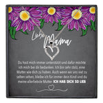 22Feels® Mama Geschenk Muttertag Geburtstag Frauen Herz Halskette mit Karte Echt Silber Schmuck Weihnachten Idee von Tochter oder Sohn-Schmuck mit Botschaftskarte - Herz21-22Feels