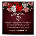22Feels® Mama Geschenk Muttertag Geburtstag Frauen Schmuck mit Karte Herz Halskette Echt Silber Weihnachten Idee von Tochter oder Sohn-Schmuck mit Botschaftskarte - Herz21-22Feels