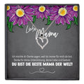 22Feels® Mama Geschenk Muttertag Geburtstag Frauen Herz Halskette mit Karte Echt Silber Schmuck Weihnachten Idee von Tochter oder Sohn-Schmuck mit Botschaftskarte - Herz21-22Feels