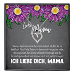22Feels® Mama Geschenk Muttertag Geburtstag Frauen Schmuck mit Karte Herz Halskette Echt Silber Weihnachten Idee von Tochter oder Sohn-Schmuck mit Botschaftskarte - Herz21-22Feels
