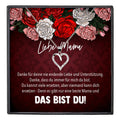 22Feels® Mama Geschenk Muttertag Geburtstag Frauen Herz Halskette mit Karte Echt Silber Schmuck Weihnachten Idee von Tochter oder Sohn-Schmuck mit Botschaftskarte - Herz21-22Feels