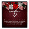 22Feels® Mama Geschenk Muttertag Geburtstag Frauen Herz Halskette mit Karte Echt Silber Schmuck Weihnachten Idee von Tochter oder Sohn-Schmuck mit Botschaftskarte - Herz21-22Feels