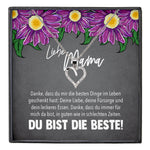 22Feels® Mama Geschenk Muttertag Geburtstag Frauen Schmuck mit Karte Herz Halskette Echt Silber Weihnachten Idee von Tochter oder Sohn-Schmuck mit Botschaftskarte - Herz21-22Feels