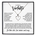22Feels® Verlobung Geschenk Frauen Silber 925/000 Herz Halskette mit Karte Schmuck Ich Liebe Dich Verlobte Valentinstag Hochzeitsplanung Jahrestag-Schmuck mit Botschaftskarte - Herz21-22Feels
