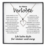 22Feels® Verlobung Geschenk Frauen Silber 925/000 Herz Halskette mit Karte Schmuck Ich Liebe Dich Verlobte Valentinstag Hochzeitsplanung Jahrestag-Schmuck mit Botschaftskarte - Herz21-22Feels