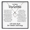 22Feels® Verlobung Geschenk Frauen Silber 925/000 Herz Halskette mit Karte Schmuck Ich Liebe Dich Verlobte Valentinstag Hochzeitsplanung Jahrestag-Schmuck mit Botschaftskarte - Herz21-22Feels