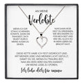 22Feels® Verlobung Geschenk Frauen Silber 925/000 Herz Halskette mit Karte Schmuck Ich Liebe Dich Verlobte Valentinstag Hochzeitsplanung Jahrestag-Schmuck mit Botschaftskarte - Herz21-22Feels