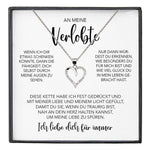 22Feels® Verlobung Geschenk Frauen Silber 925/000 Herz Halskette mit Karte Schmuck Ich Liebe Dich Verlobte Valentinstag Hochzeitsplanung Jahrestag-Schmuck mit Botschaftskarte - Herz21-22Feels