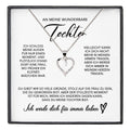 22Feels® Wunderbare Tochter Geschenk Silber 925/000 Herz Halskette mit Karte Mädchen Frauen Schmuck Geburtstag Weihnachten Firmung Konfirmation etc.-Schmuck mit Botschaftskarte - Herz21-22Feels