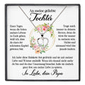 22Feels® Geliebte Tochter Geschenk von Papa Silber 925/000 Herz Halskette mit Karte Mädchen Frauen Schmuck Geburtstag Weihnachten Firmung Konfirmation etc.-Schmuck mit Botschaftskarte - Herz21-22Feels