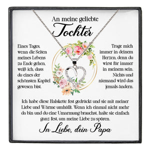 22Feels® Geliebte Tochter Geschenk von Papa Silber 925/000 Herz Halskette mit Karte Mädchen Frauen Schmuck Geburtstag Weihnachten Firmung Konfirmation etc.-Schmuck mit Botschaftskarte - Herz21-22Feels