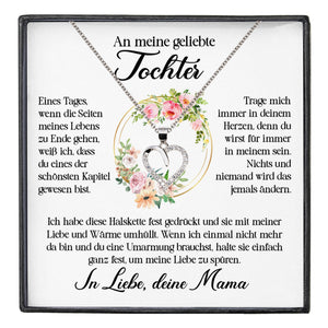 22Feels® Geliebte Tochter Geschenk von Mama Silber 925/000 Herz Halskette mit Karte Mädchen Frauen Schmuck Geburtstag Weihnachten Firmung Konfirmation etc.-Schmuck mit Botschaftskarte - Herz21-22Feels