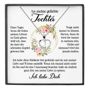 22Feels® Geliebte Tochter Geschenk Silber 925/000 Herz Halskette mit Karte Mädchen Frauen Schmuck Geburtstag Weihnachten Firmung Konfirmation etc.-Schmuck mit Botschaftskarte - Herz21-22Feels