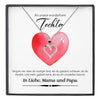 22Feels® Unsere Tochter Geschenk Silber 925/000 Herz Halskette mit Karte Mädchen Frauen Schmuck Geburtstag Weihnachten Firmung Konfirmation etc.-Schmuck mit Botschaftskarte - Herz21-22Feels