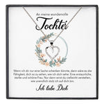 22Feels® Wundervolle Tochter Geschenk Silber 925/000 Herz Halskette mit Karte Mädchen Frauen Schmuck Geburtstag Weihnachten Firmung Konfirmation etc.-Schmuck mit Botschaftskarte - Herz21-22Feels