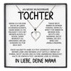 22Feels® Wunderbare Tochter Geschenk von Mama Silber 925/000 Herz Halskette mit Karte Mädchen Frauen Schmuck Geburtstag Weihnachten Firmung Konfirmation etc.-Schmuck mit Botschaftskarte - Herz21-22Feels