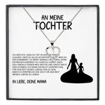 22Feels® Tochter Geschenk von Mama Silber 925/000 Herz Halskette mit Karte Mädchen Frauen Schmuck Geburtstag Weihnachten Firmung Konfirmation etc.-Schmuck mit Botschaftskarte - Herz21-22Feels