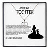 22Feels® Tochter Geschenk von Mama Silber 925/000 Herz Halskette mit Karte Mädchen Frauen Schmuck Geburtstag Weihnachten Firmung Konfirmation etc.-Schmuck mit Botschaftskarte - Herz21-22Feels