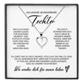 22Feels® Unsere Tochter Geschenk Silber 925/000 Herz Halskette mit Karte Mädchen Frauen Schmuck Geburtstag Weihnachten Firmung Konfirmation etc.-Schmuck mit Botschaftskarte - Herz21-22Feels
