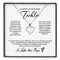 22Feels® Wunderbare Tochter Geschenk von Papa Silber 925/000 Herz Halskette mit Karte Mädchen Frauen Schmuck Geburtstag Weihnachten Firmung Konfirmation etc.-Schmuck mit Botschaftskarte - Herz21-22Feels