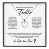 22Feels® Wunderbare Tochter Geschenk von Papa Silber 925/000 Herz Halskette mit Karte Mädchen Frauen Schmuck Geburtstag Weihnachten Firmung Konfirmation etc.-Schmuck mit Botschaftskarte - Herz21-22Feels