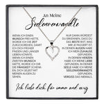 22Feels® Seelenverwandte Ich Liebe Dich Frauen Geschenk Silber 925/000 Schmuck Ehefrau Freundin Herz Halskette Valentinstag Hochzeitstag Jahrestag-Schmuck mit Botschaftskarte - Herz21-22Feels