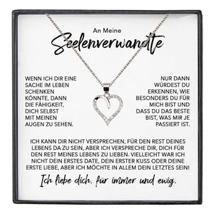 22Feels® Seelenverwandte Ich Liebe Dich Frauen Geschenk Silber 925/000 Schmuck Ehefrau Freundin Herz Halskette Valentinstag Hochzeitstag Jahrestag-Schmuck mit Botschaftskarte - Herz21-22Feels