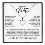22Feels® Schatz Ich Liebe Dich Frauen Geschenk Silber 925/000 Schmuck Ehefrau Freundin Herz Halskette Valentinstag Hochzeitstag Jahrestag-Schmuck mit Botschaftskarte - Herz21-22Feels
