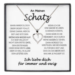 22Feels® Schatz Ich Liebe Dich Frauen Geschenk Silber 925/000 Schmuck Ehefrau Freundin Herz Halskette Valentinstag Hochzeitstag Jahrestag-Schmuck mit Botschaftskarte - Herz21-22Feels