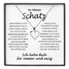 22Feels® Schatz Ich Liebe Dich Frauen Geschenk Silber 925/000 Schmuck Ehefrau Freundin Herz Halskette Valentinstag Hochzeitstag Jahrestag-Schmuck mit Botschaftskarte - Herz21-22Feels