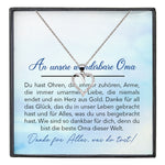22Feels® Liebe Oma Geschenk Silber 925/000 Herz Halskette Karte Frauen Schmuck Damen Collier Grossmutter Weihnachten Geburtstag Muttertag Grosseltern-Schmuck mit Botschaftskarte - Herz21-22Feels