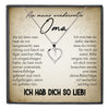 22Feels® Liebe Oma Geschenk Silber 925/000 Herz Halskette Karte Frauen Schmuck Damen Collier Grossmutter Weihnachten Geburtstag Muttertag Grosseltern-Schmuck mit Botschaftskarte - Herz21-22Feels