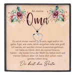 22Feels® Liebe Oma Geschenk Silber 925/000 Herz Halskette Karte Frauen Schmuck Damen Collier Grossmutter Weihnachten Geburtstag Muttertag Grosseltern-Schmuck mit Botschaftskarte - Herz21-22Feels