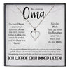 22Feels® Liebe Oma Geschenk Silber 925/000 Herz Halskette Karte Frauen Schmuck Damen Collier Grossmutter Weihnachten Geburtstag Muttertag Grosseltern-Schmuck mit Botschaftskarte - Herz21-22Feels