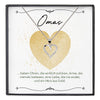 22Feels® Oma Geschenk Silber 925/000 Herz Halskette Karte Golden Frauen Schmuck Damen Collier Grossmutter Weihnachten Geburtstag Muttertag Grosseltern-Schmuck mit Botschaftskarte - Herz21-22Feels