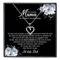 22Feels® Mutter des Bräutigams Geschenk von Sohn Silber 925/000 Herz Halskette Karte Frauen Schmuck Hochzeit Meine Mama Damen Collier 23 Steinen-Schmuck mit Botschaftskarte - Herz21-22Feels