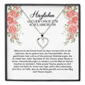 22Feels® Schulabschluss Geschenk Mädchen Silber 925 Herz Halskette mit Karte Abiturientin Glückwunsch Frauen Schmuck Realschule Gymnasium-Schmuck mit Botschaftskarte - Herz21-22Feels