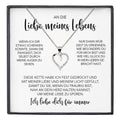 22Feels® Ich Liebe Dich Frauen Geschenk Silber 925/000 Schmuck "Meines Lebens" Ehefrau Freundin Herz Halskette Valentinstag Hochzeitstag Jahrestag-Schmuck mit Botschaftskarte - Herz21-22Feels
