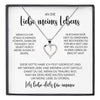 22Feels® Ich Liebe Dich Frauen Geschenk Silber 925/000 Schmuck "Meines Lebens" Ehefrau Freundin Herz Halskette Valentinstag Hochzeitstag Jahrestag-Schmuck mit Botschaftskarte - Herz21-22Feels