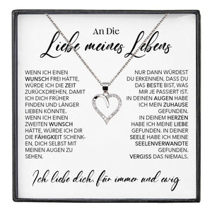 22Feels® Ich Liebe Dich Frauen Geschenk Silber 925/000 Schmuck "Meines Lebens" Ehefrau Freundin Herz Halskette Valentinstag Hochzeitstag Jahrestag-Schmuck mit Botschaftskarte - Herz21-22Feels