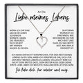 22Feels® Ich Liebe Dich Frauen Geschenk Silber 925/000 Schmuck "Meines Lebens" Ehefrau Freundin Herz Halskette Valentinstag Hochzeitstag Jahrestag-Schmuck mit Botschaftskarte - Herz21-22Feels