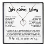 22Feels® Ich Liebe Dich Frauen Geschenk Silber 925/000 Schmuck "Meines Lebens" Ehefrau Freundin Herz Halskette Valentinstag Hochzeitstag Jahrestag-Schmuck mit Botschaftskarte - Herz21-22Feels